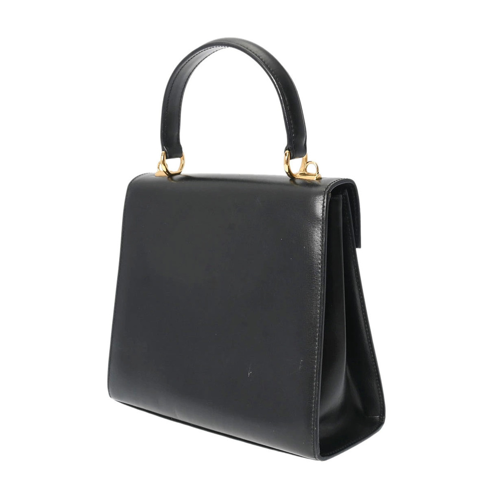 Gucci Shoulder Black Leather Bag Lock Lady Black